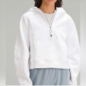 Lululemon Athletica X Peloton Scuba Oversized Half-Zip Hoodie - M/L White